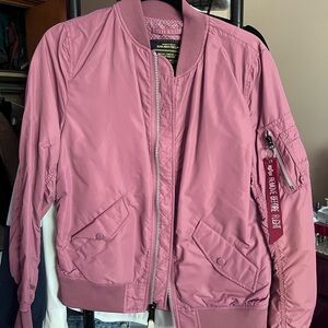 Pink Alpha Industries Bomber Jacket